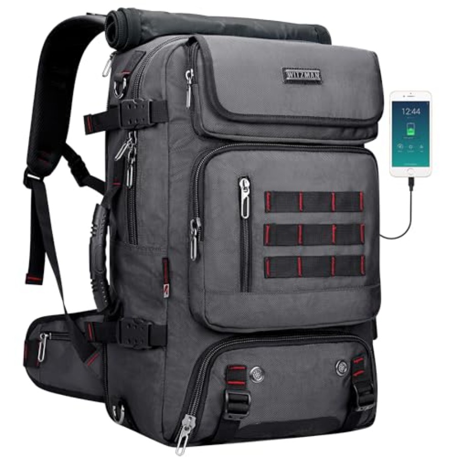 Shoe Bag Travel - กระเป๋าเดินทางแบบสะพายหลังสำหรับผู้ชาย กระเป๋าเดินทางแบบดัฟเฟิล ใส่แล็ปท็อปขนาด 16 นิ้ว ทำจากไนลอน