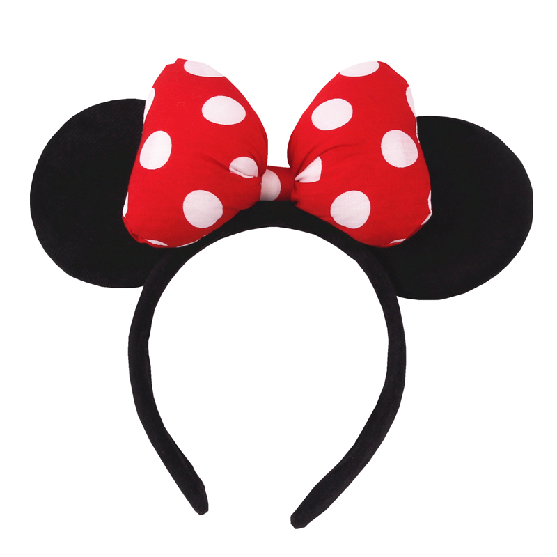 Travel Accessories For 10 Year Old Girl - ที่คาดผมหูหนูปี 2023 สำหรับเด็กผู้หญิงและผู้ใหญ่ โบว์ลายจุดขนาด 5 นิ้ว