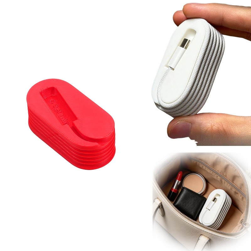 Cable Organizer Travel - 1/2PCS ที่เก็บสายเคเบิลแบบพกพา ป้องกันสายพันกัน ที่ม้วนเก็บสายเคเบิลชนิด C ขนาด