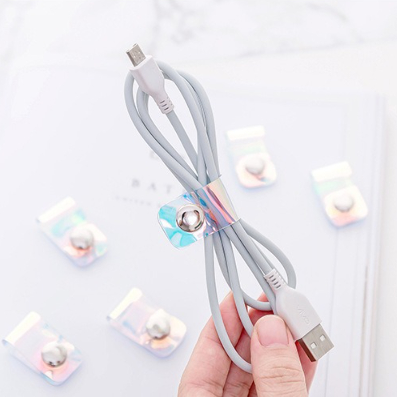 Cable Organizer Travel - 5 ชิ้น INS เลเซอร์ PVC Starp