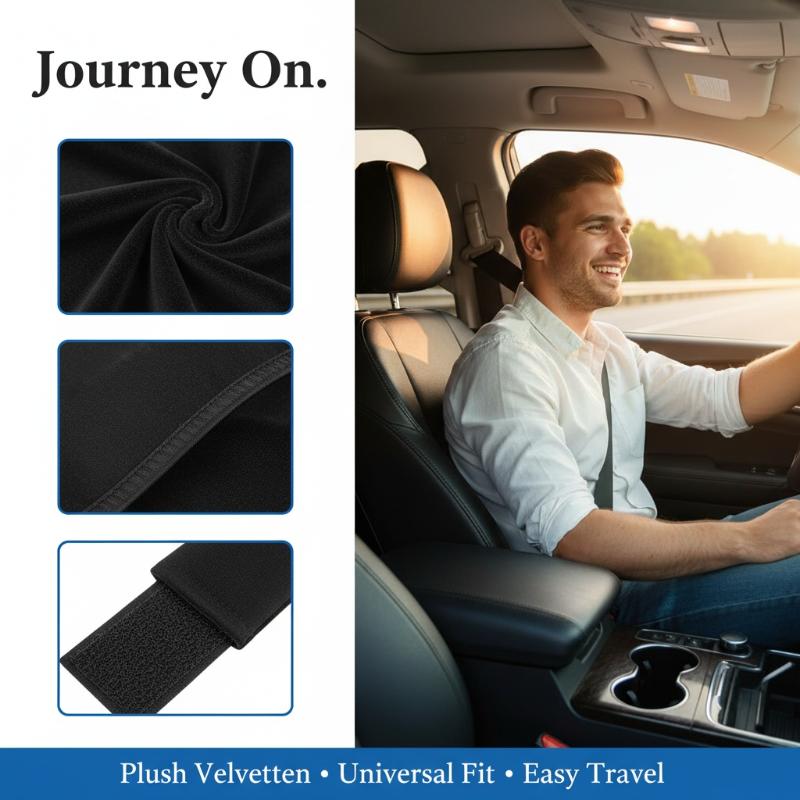Travel Accessories Comfort - 1/2 ชิ้น ปลอกหุ้มเข็มขัดนิรภัยแบบนุ่ม อุปกรณ์เสริมในรถยนต์เพื่อการเดินทางที่สะดวกสบายและปลอดภัย