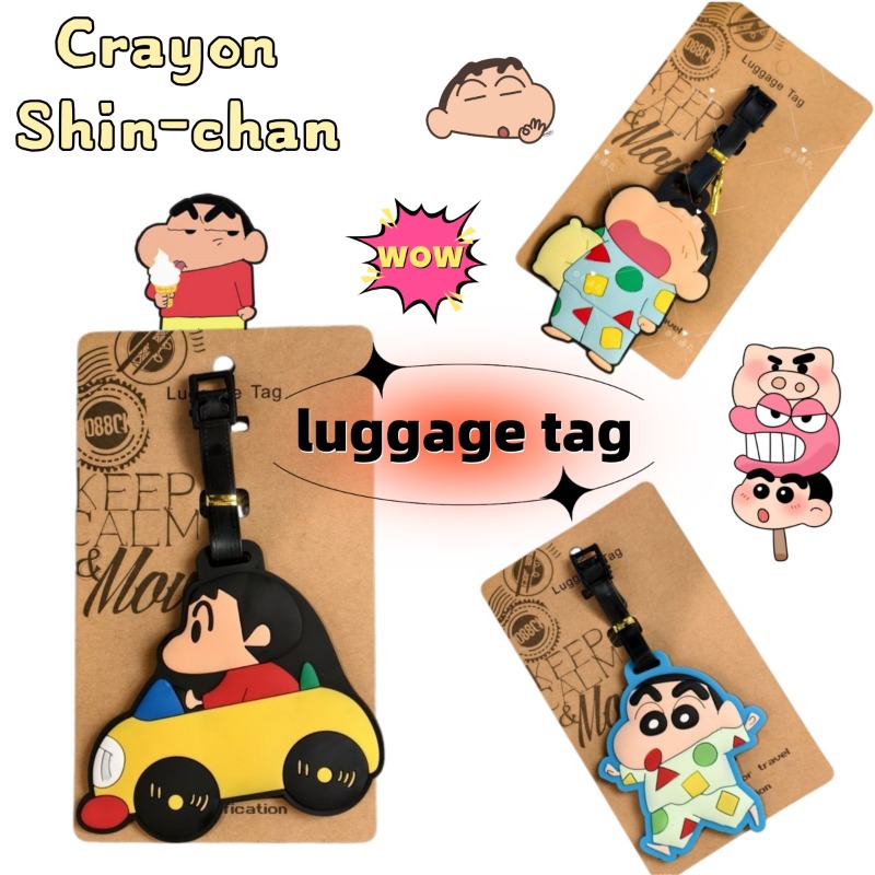Travel Accessories Unisex - ป้ายติดกระเป๋าแฟชั่นลายการ์ตูนเครยอนชินจัง น่ารัก พกพาสะดวก ของตกแต่ง ของขวัญ