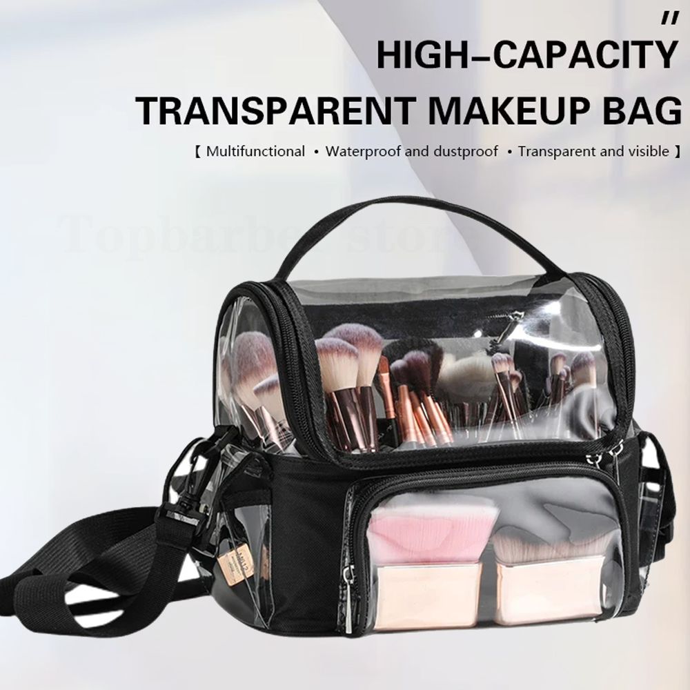 Travel Accessories Toiletries - ผู้ถือแปรงแต่งหน้ากระเป๋าเป้สะพายหลังแต่งหน้าศิลปินกระเป๋าเดินทางกันน้ําเครื่องสําอางค์กระเป๋าปรับสายรัด Divider
