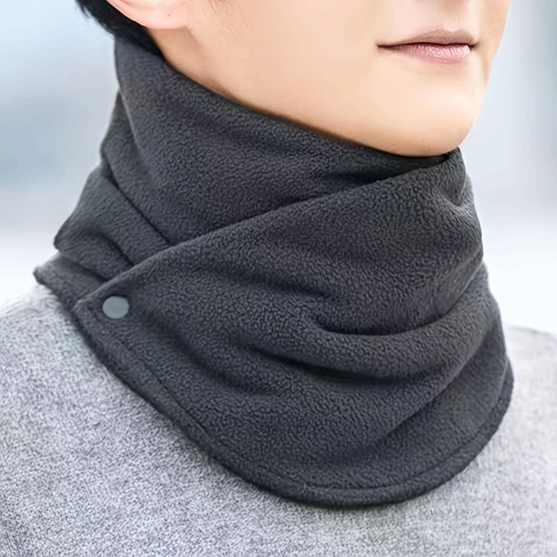 Travel Accessories Neck - ผ้าคลุมคอแบบหนาบุด้วยขนแกะสำหรับฤดูหนาว 1 ชิ้น - ผ้าพันคอกันลมอุ่นสำหรับปั่นจักรยานและกิจกรรมกลางแจ้ง สำหรับผู้ชายและผู้หญิง