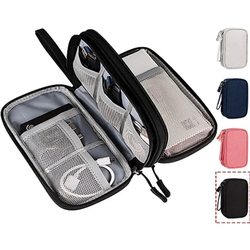 Cable Organizer Travel - กระเป๋าเก็บสายชาร์จแบบพกพา กระเป๋าเก็บอุปกรณ์ดิจิทัล กระเป๋าเก็บสายชาร์จและสายดาต้า USB อุปกรณ์จัดเก็บอุปกรณ์อิเล็กทรอนิกส์กันน้ำ