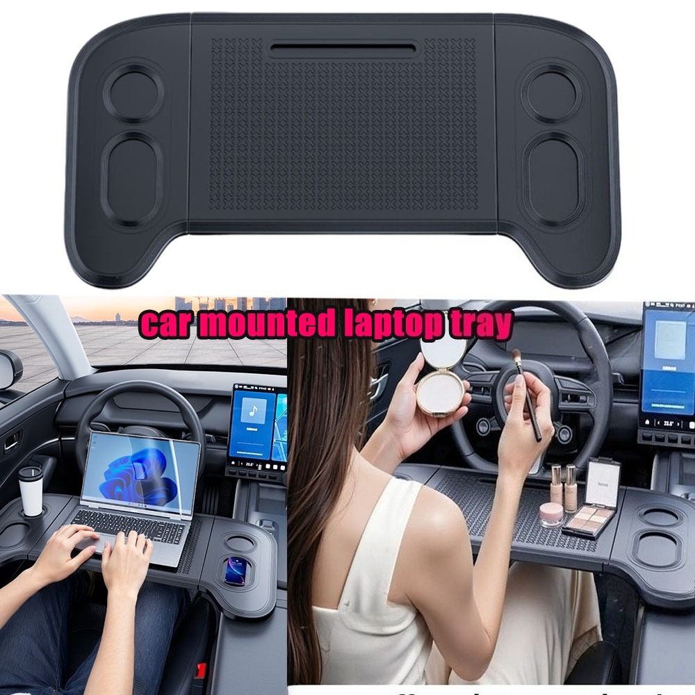 Travel Accessories In Car - โต๊ะวางแล็ปท็อปในรถยนต์แบบพับได้ ถาดวางพวงมาลัย อุปกรณ์เสริมในรถยนต์ สำหรับคนขับ นักเดินทาง รถบรรทุก