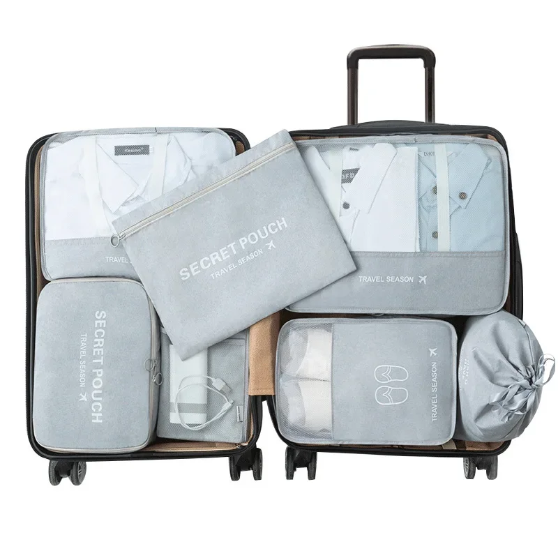 Travel Accessories Unisex - กระเป๋าจัดเก็บเสื้อผ้าสำหรับเดินทาง แฟชั่น กันน้ำ จัดระเบียบเสื้อผ้า พับได้ มีซิป