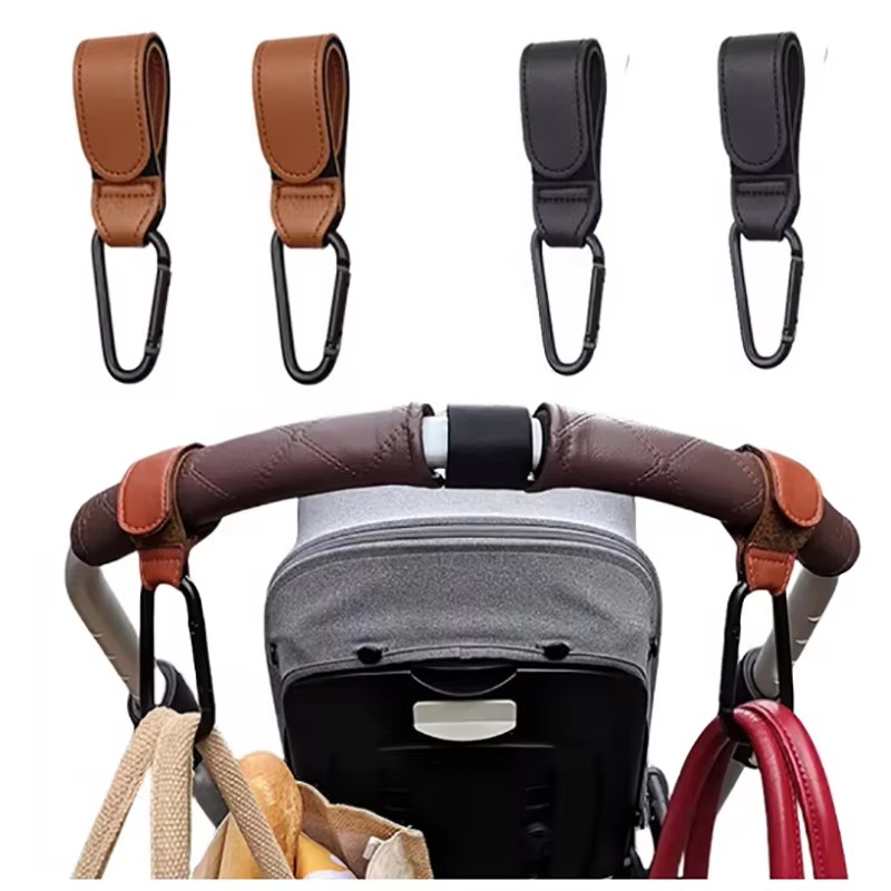 Travel Accessories For 10 Year Old Girl - ตะขอเกี่ยวรถเข็นเด็ก แฟชั่นหนัง PU ปรับได้ ตะขอเกี่ยวรถเข็นเด็ก อุปกรณ์จัดระเบียบ