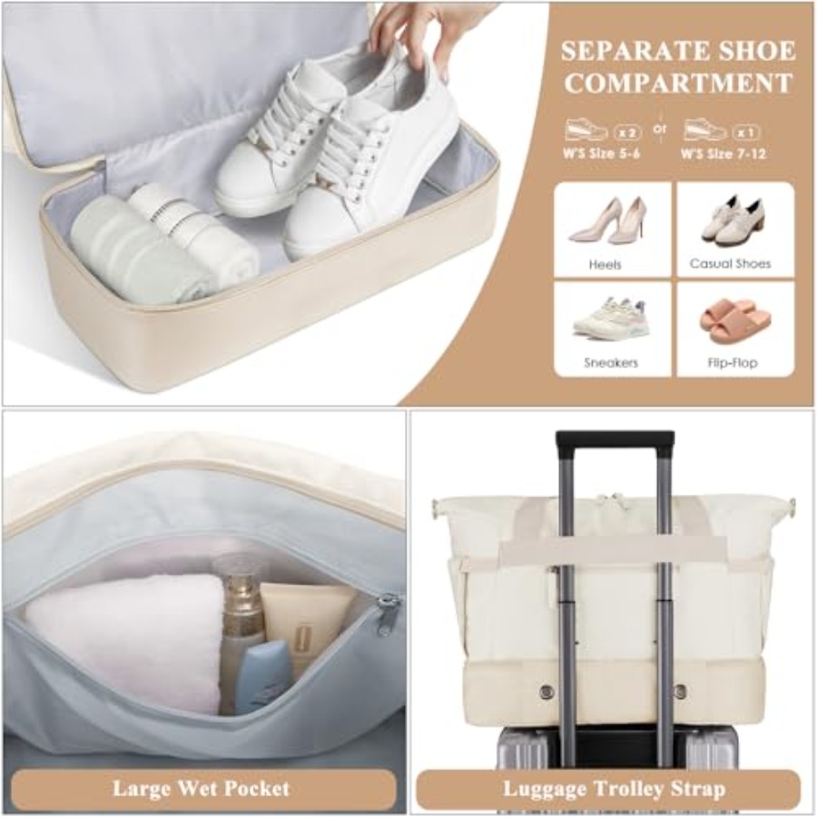 กระเป๋ายิมสำหรับผู้หญิง, กระเป - Shoe Bag Travel บทวิจารณ์และราคา