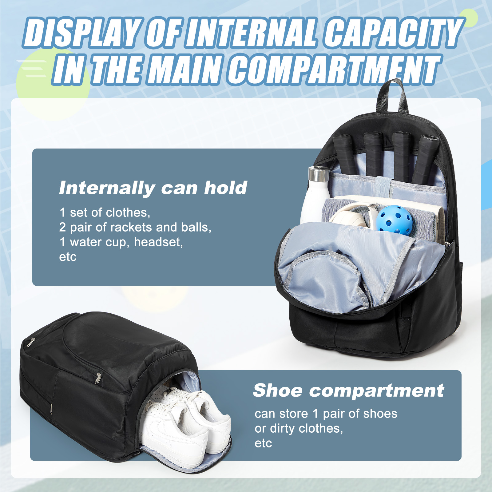 กระเป๋าเทนนิส กระเป๋าเป้สะพายห - Shoe Bag Travel บทวิจารณ์และราคา