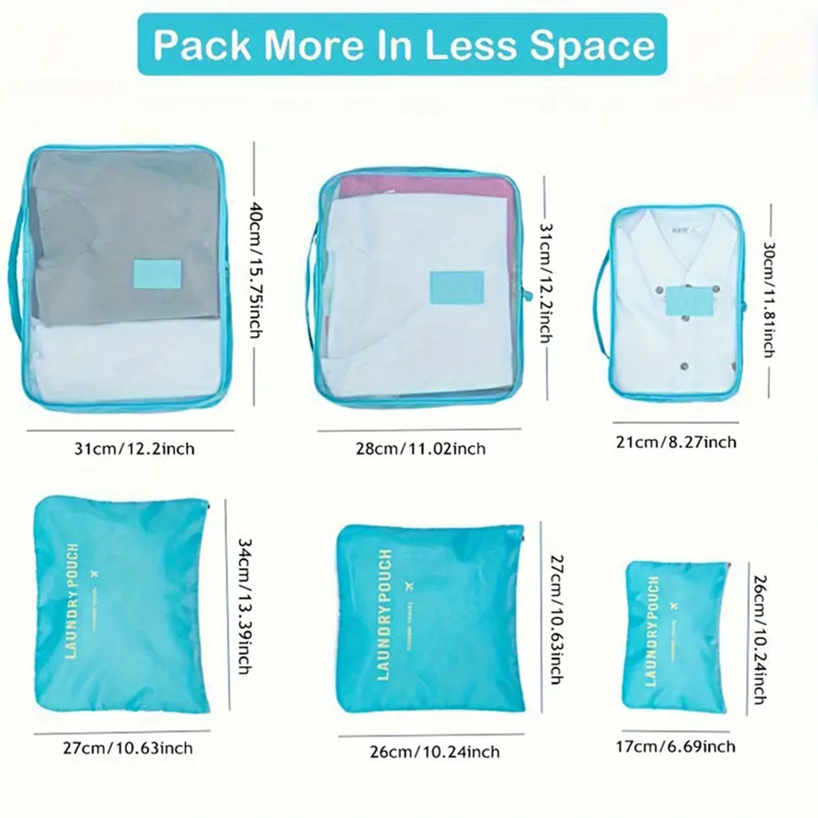 6 ชิ้น Travel Organizer กระเป๋ - Travel Accessories Comfort บทวิจารณ์และราคา