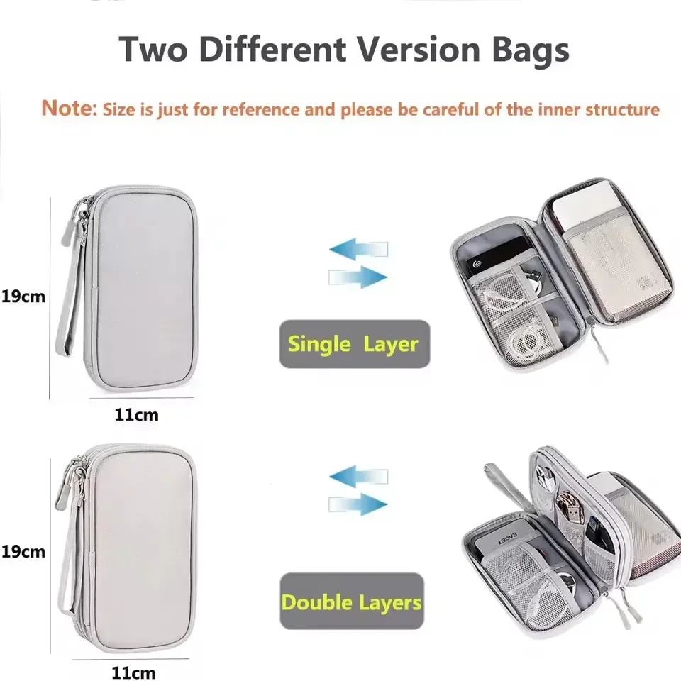 กระเป๋าเก็บสายชาร์จแบบพกพา กระ - Cable Organizer Travel บทวิจารณ์และราคา
