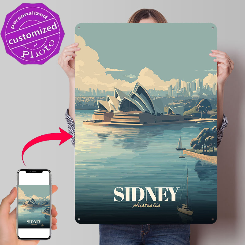 ป้ายโลหะพิมพ์ลาย 3 มิติ แบบย้อ - Travel Accessories Sydney บทวิจารณ์และราคา