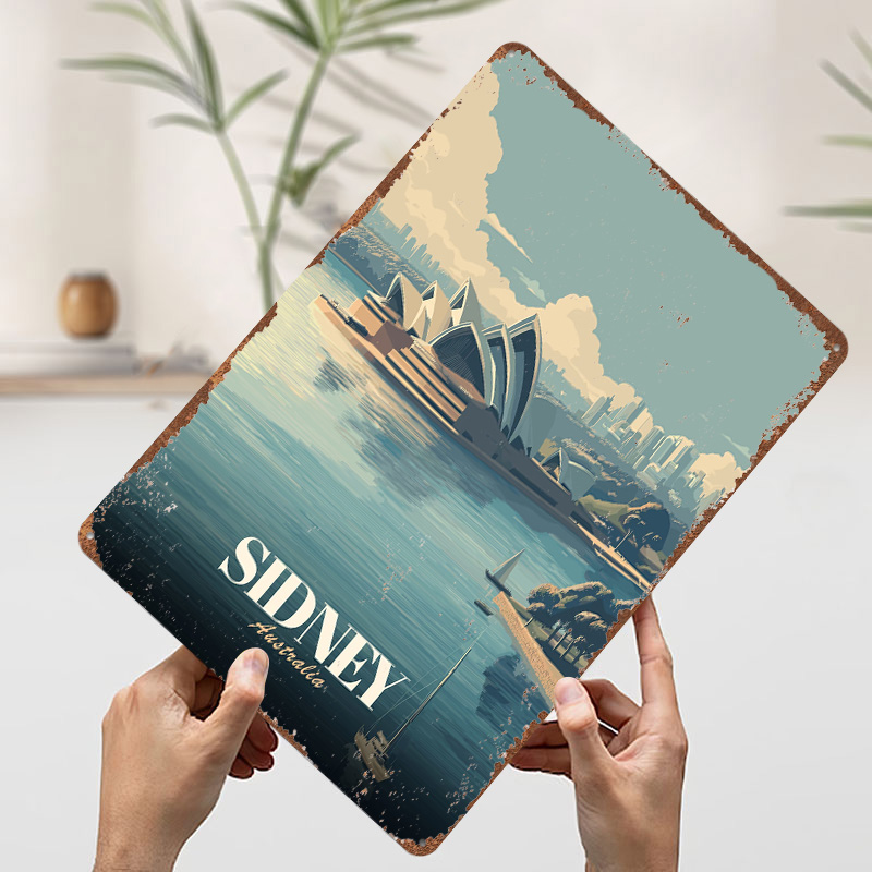ป้ายโลหะพิมพ์ลาย 3 มิติ แบบย้อ - Travel Accessories Sydney บทวิจารณ์และราคา
