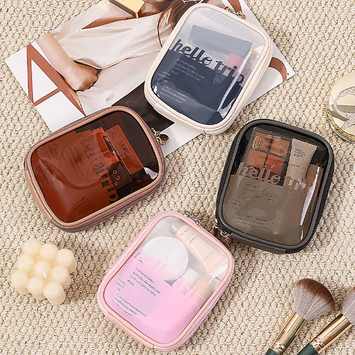 กระเป๋าเครื่องสำอางแบบโปร่งใสพ - Cable Organizer Travel บทวิจารณ์และราคา