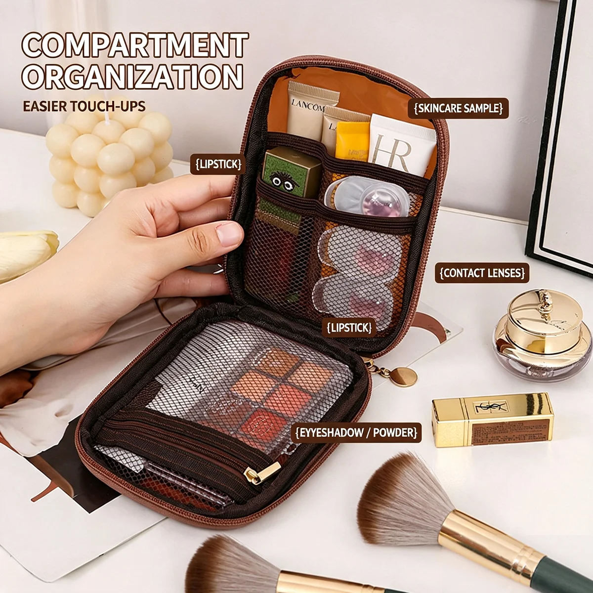 กระเป๋าเครื่องสำอางแบบโปร่งใสพ - Cable Organizer Travel บทวิจารณ์และราคา