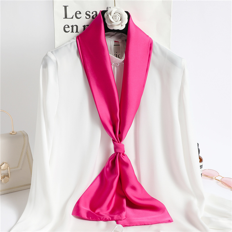 ผ้าพันคอไหมสีแดงล้วน ผ้าพันคอไ - Travel Accessories Neck บทวิจารณ์และราคา