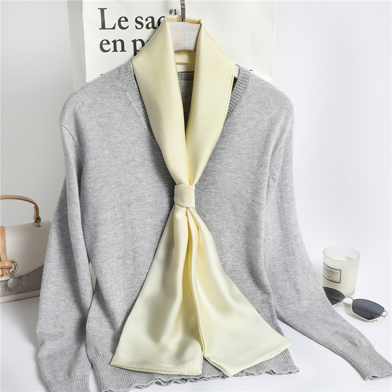 ผ้าพันคอไหมสีแดงล้วน ผ้าพันคอไ - Travel Accessories Neck บทวิจารณ์และราคา