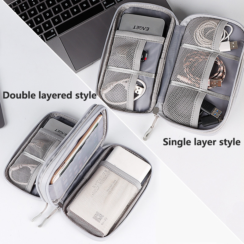 กระเป๋าเก็บของดิจิทัลแบบพกพาหล - Cable Organizer Travel บทวิจารณ์และราคา