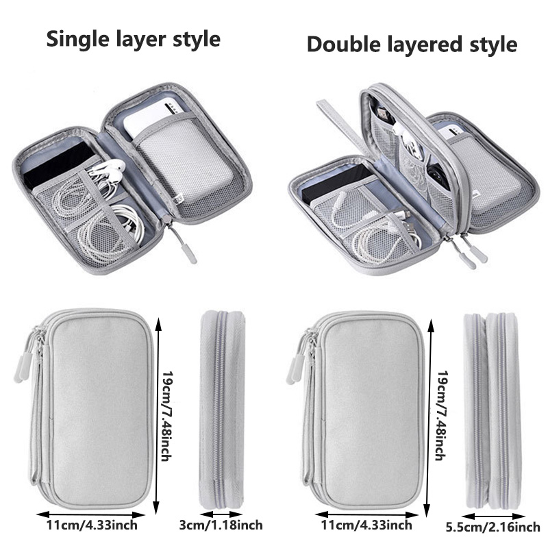 กระเป๋าเก็บของดิจิทัลแบบพกพาหล - Cable Organizer Travel บทวิจารณ์และราคา